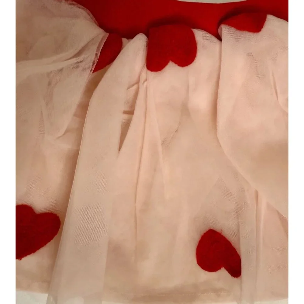 CAT & JACK Heart Pink TULLE SKIRT BABY GIRL SIZE 18 MONTHS NEW